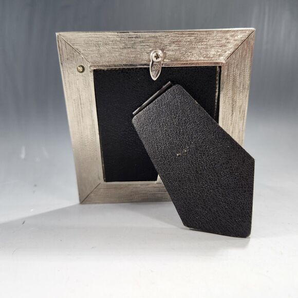 DSG Metal Enamel Frame 4.5/3" Picture Rhinestone Butterfly Flower Bouquet Glitzy - Picture 2 of 5